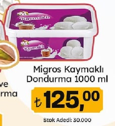 Migros Kaymaklı Dondurma 1 lt