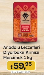 Anadolu Lezzetleri Diyarbakır Kırmızı Mercimek 1 kg