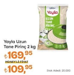 Yayla Uzun Tane Pirinç 2 kg