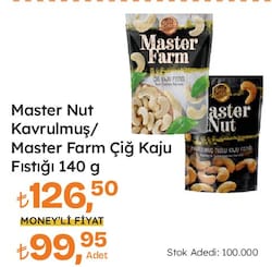 Master Nut 140 gr Kavrulmuş Tuzlu Kaju Fıstığı