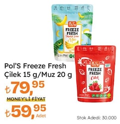 Pol's Freeze Fresh Kurutulmuş Çilek 15 gr