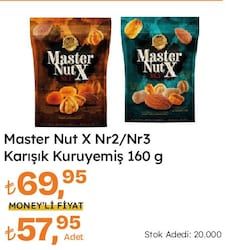 Master Nut X NR2 160 gr Karışık Kuruyemiş