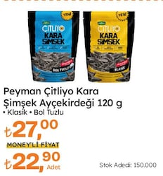 Peyman Çitliyo Kara Şimşek Klasik 120 gr Ay Çekirdeği