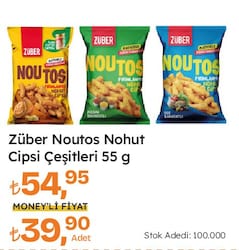 Züber Noutos Fırınlanmış Nohut Cipsi 55 gr