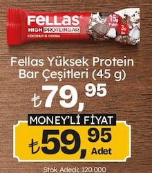 Fellas Hindistan Cevizi ve Kakaolu 45 gr Protein Bar