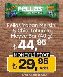 Fellas Chia ve Yaban Mersinli Meyve Bar 40 gr