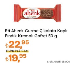 Eti Ahenk Gurme Çikolata Kaplı Fındık Kremalı Gofret 50 gr