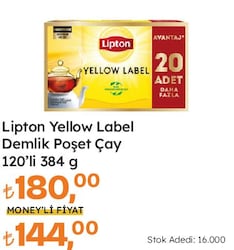 Lipton Yellow Label 120'li Demlik Poşet Çay