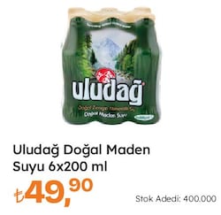 Uludağ Sade 200 ml 6'lı Maden Suyu