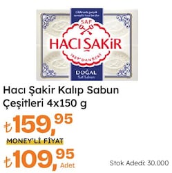 Hacı Şakir Doğal Saf 4x150 gr Kalıp Sabun