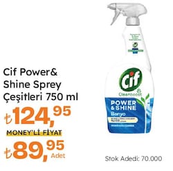 Cif Cleanboost Power & Shine Banyo Sprey Temizleyici 750 ml