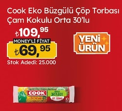 Cook Eko Büzgülü Çöp Torbası Çam Kokulu Orta 30'lu 