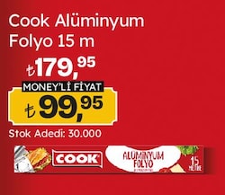 Cook 30 cmx15 m Alüminyum Folyo