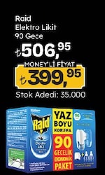 Raid Elektro Likit 2 Yedek 90 Gece