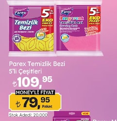 Parex Mikrofiber 5'li Eko Paket Temizlik Bezi
