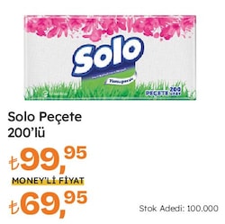 Solo 200'lü Kağıt Peçete