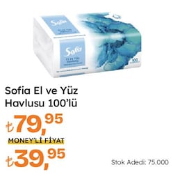 Sofia 100'lü El ve Yüz Havlusu