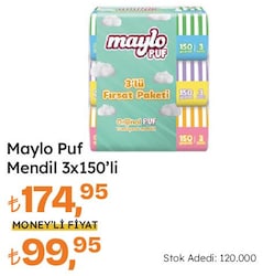 Maylo Puf Mendil 150 X 3 Paket
