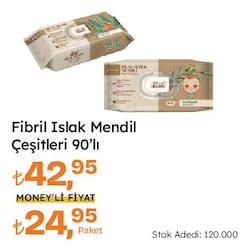Fibril Sedir Ağacı Kokulu 90 Yaprak Islak Mendil