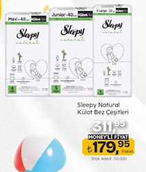 Sleepy Natural 5 Numara Junior 40'lı Külot Bez