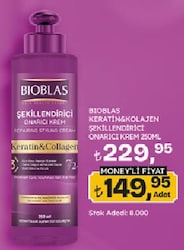 Bioblas Collagen ve Keratin Dökülme Karşıtı 250 ml Durulanmayan Saç Kremi