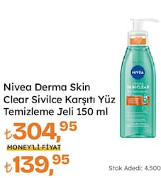 Nivea Derma Skin Clear 150 ml Yüz Temizleme Jeli