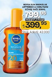 Nivea Sun Koruma ve Bronzluk 200 ml 20 Faktör Bronzlaştırıcı Yağ
