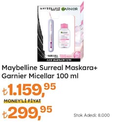 Maybelline Surreal Maskara+Garnier Micellar 100 ml 