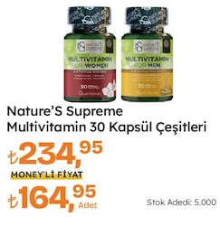 Nature's Supreme Multivitamin For Men 30 Kapsül