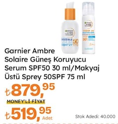 Garnier Invisible 30 ml 50 Faktör Güneş Serumu