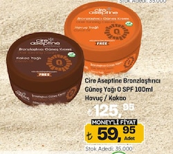 Cire Aseptine Kakao Yağı 100 ml Bronzlaştırıcı Krem