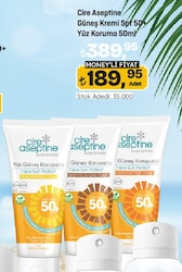 Cire Aseptine Kuru ve Normal Ciltler için 50 ml 50 Faktör Güneş Kremi
