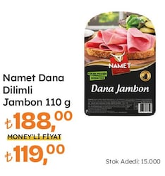 Namet Dilimli Dana Jambon 110 gr