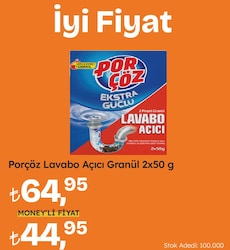 Porçöz Granül Lavabo Açıcı 2x50 gr