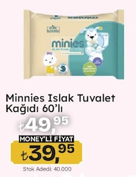 Minnies Islak Tuvalet Kağıdı 60'lı 