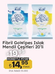 Fibril GoWipes Islak Mendil 20'li Çeşitleri 