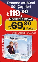 Danone Doğal Süt 6x180 ml