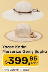 Yaase Kadın Merserize Geniş Şapka