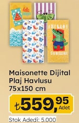 Maisonette Dijital Plaj Havlusu 75x150 cm