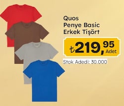 Quos Penye Basic Erkek Tişört