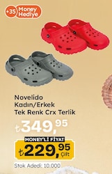 Novelido Kadın/Erkek Tek Renk Crx Terlik