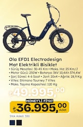 Ola EFD1 Electrodesign Mat Siyah Elektrikli Bisiklet
