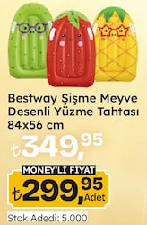 Bestway Şişme Meyve Desenli Yüzme Tahtası 84x56 cm 