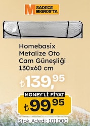 Homebasix Metalize Oto Cam Güneşliği (A191026)