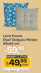 Leva House Elyaf Dolgulu Minder 40x40 cm