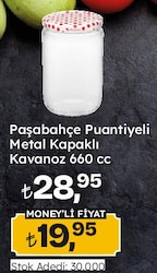 Paşabahçe 180166 Puantiye Metal Kapak 660 cc Kavanoz