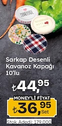 Sarkap Desenli Kavanoz Kapağı 10 Lu Paket Ücretsiz Kargo