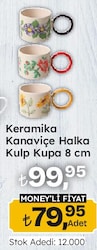Keramika Kanaviçe Halka Kulp Kupa 8 cm 