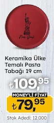 Keramika Ülke Temalı Pasta Tabağı 19 cm