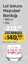 Lav Lal Sakura Meşrubat Bardağı 345 cc 3'lü 